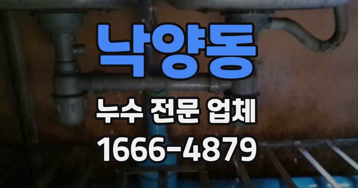 낙양동 누수 전문 업체