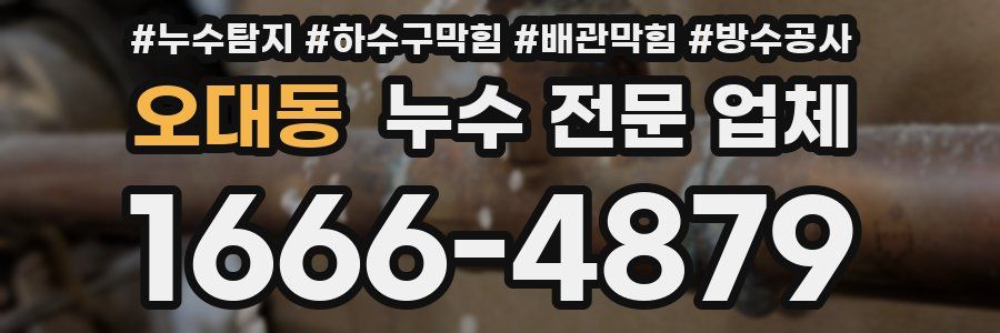 오대동 누수 전문 업체