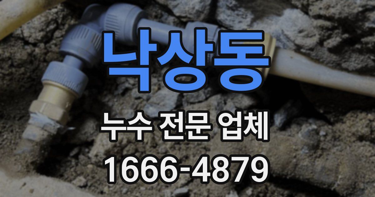 낙상동 누수 전문 업체
