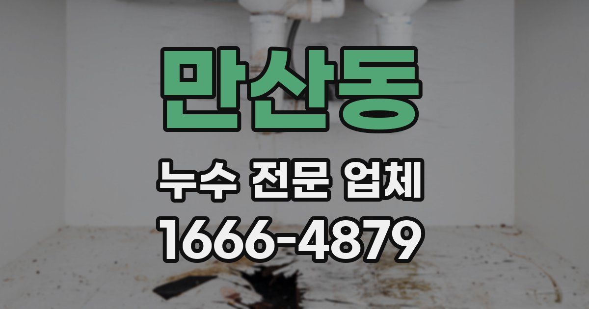 만산동 누수 전문 업체