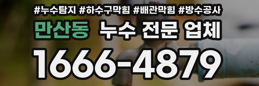 만산동 누수 전문 업체