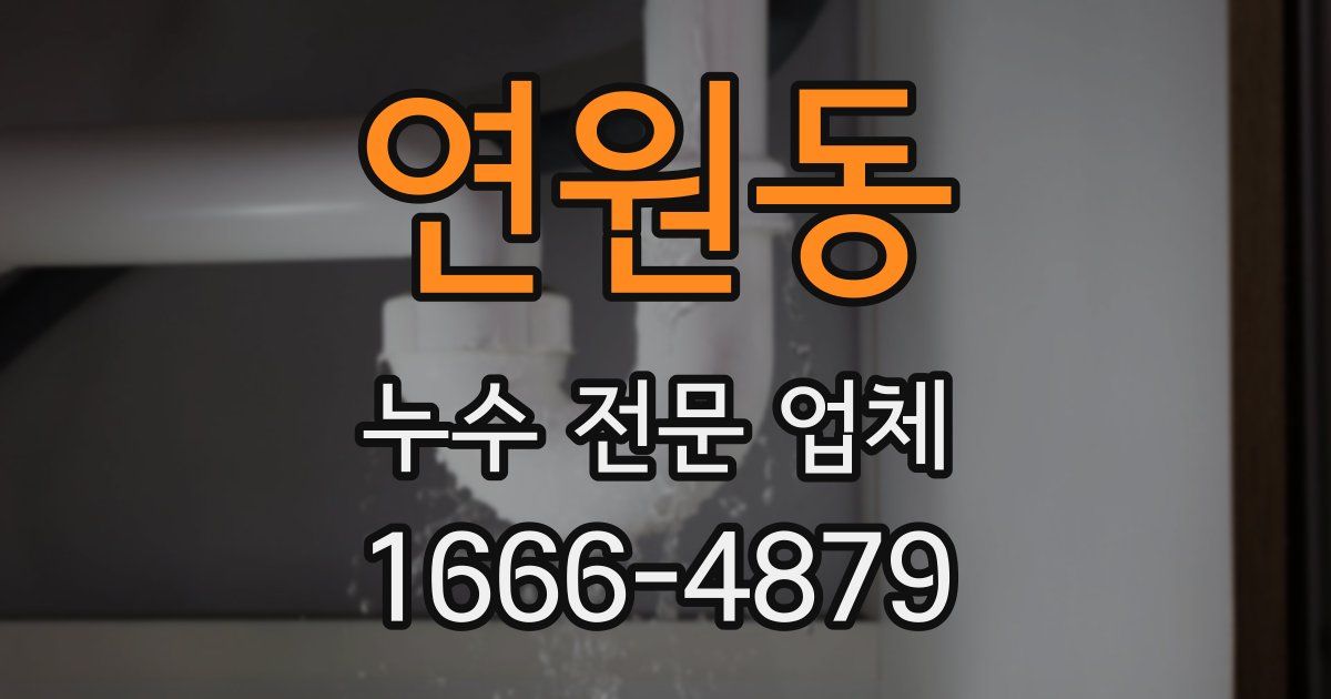 연원동 누수 전문 업체