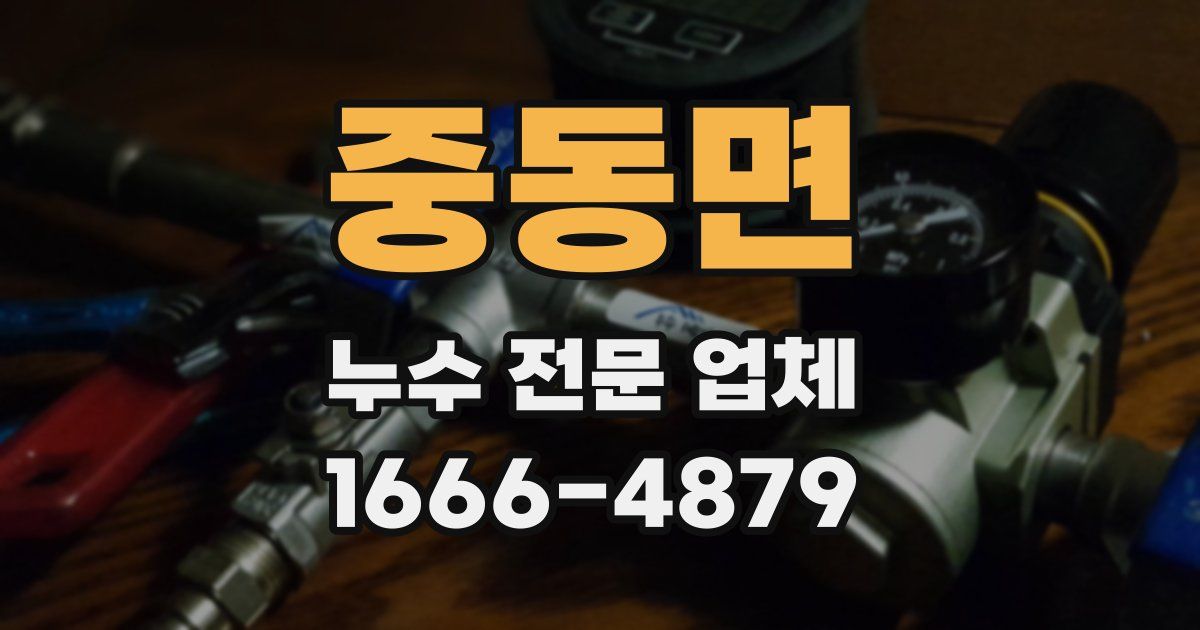 중동면 누수 전문 업체