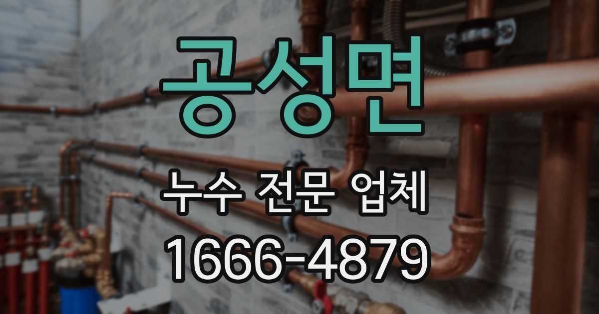 공성면 누수 전문 업체