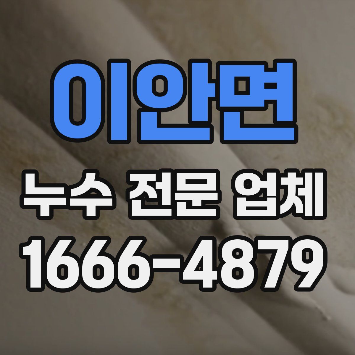 이안면 누수 전문 업체