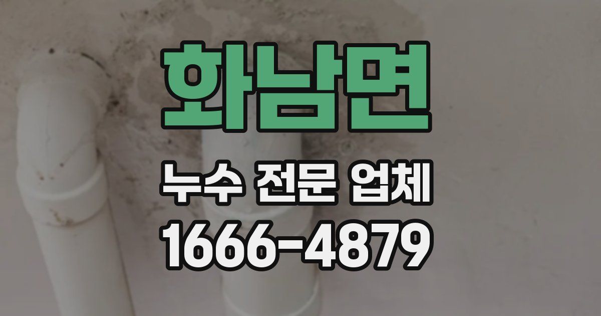 화남면 누수 전문 업체