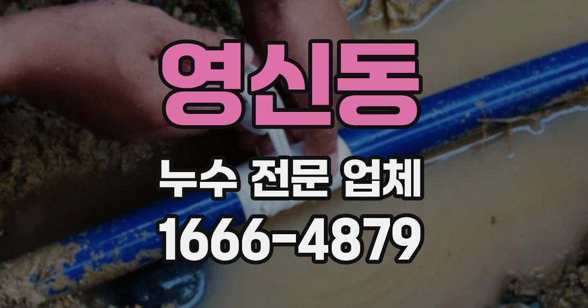 영신동 누수 전문 업체