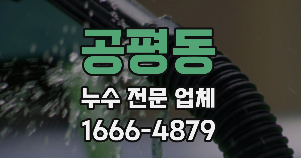 공평동 누수 전문 업체
