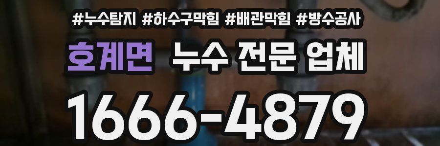 호계면 누수 전문 업체
