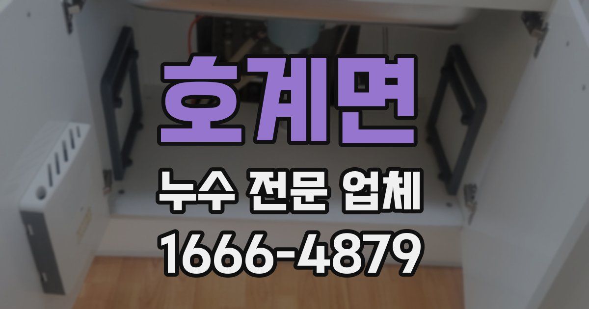 호계면 누수 전문 업체