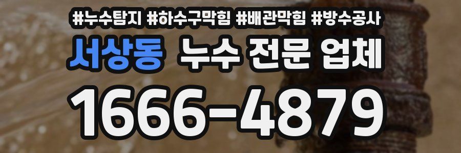서상동 누수 전문 업체