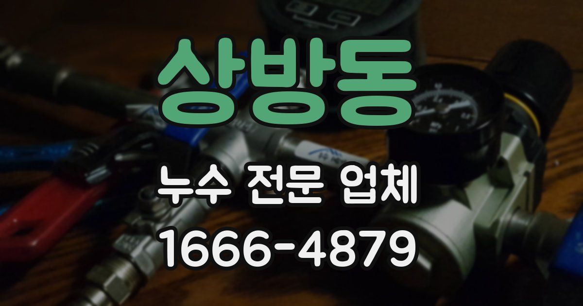 상방동 누수 전문 업체