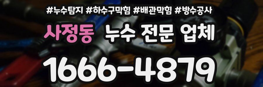 사정동 누수 전문 업체