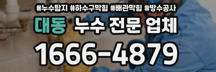 대동 누수 전문 업체