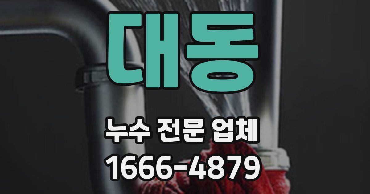 대동 누수 전문 업체
