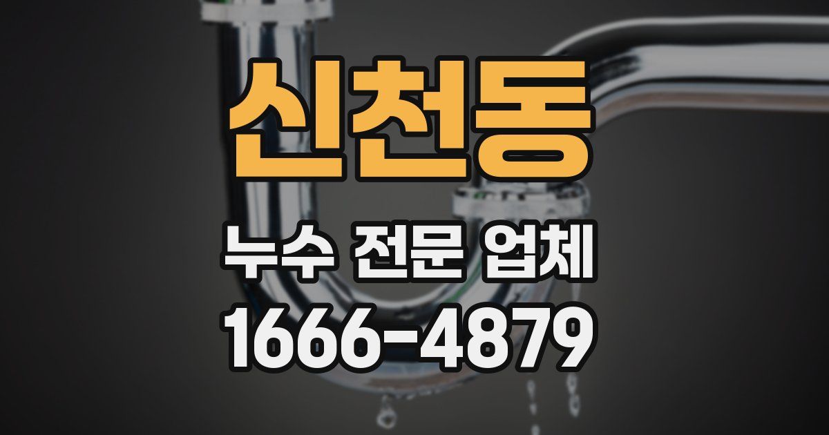 신천동 누수 전문 업체
