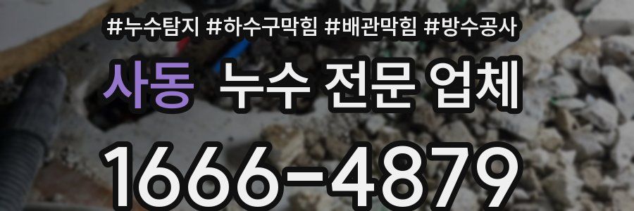 사동 누수 전문 업체