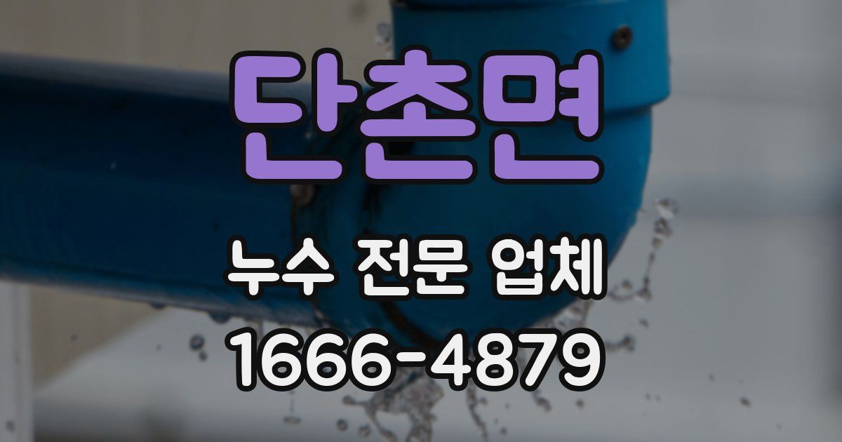 단촌면 누수 전문 업체