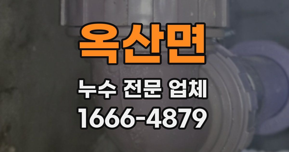 옥산면 누수 전문 업체