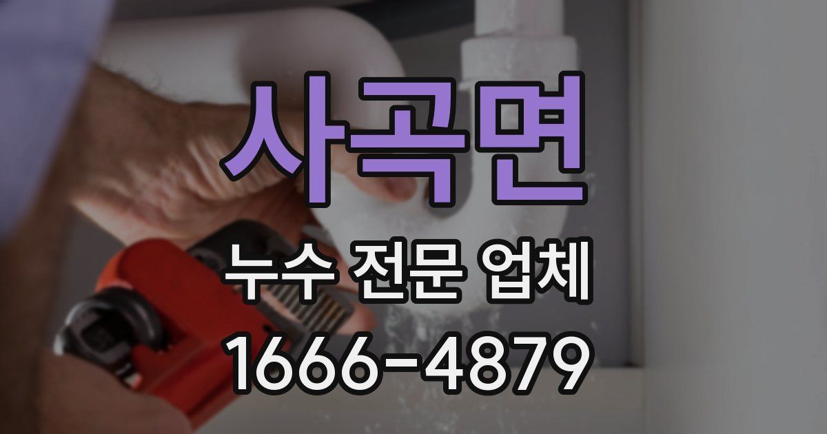 사곡면 누수 전문 업체