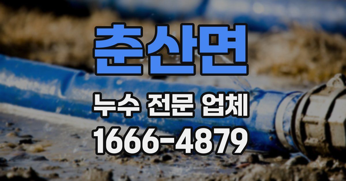 춘산면 누수 전문 업체