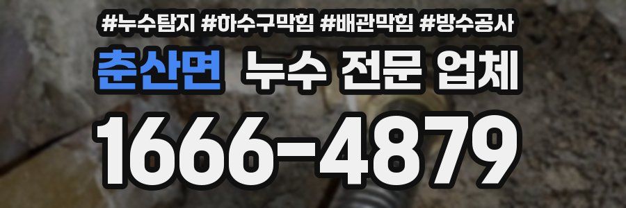 춘산면 누수 전문 업체