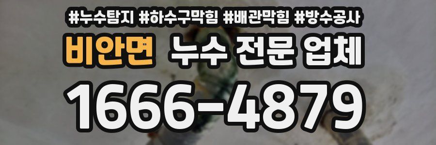 비안면 누수 전문 업체