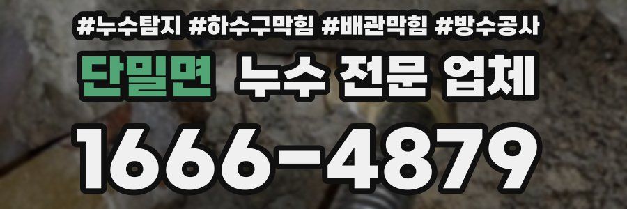 단밀면 누수 전문 업체