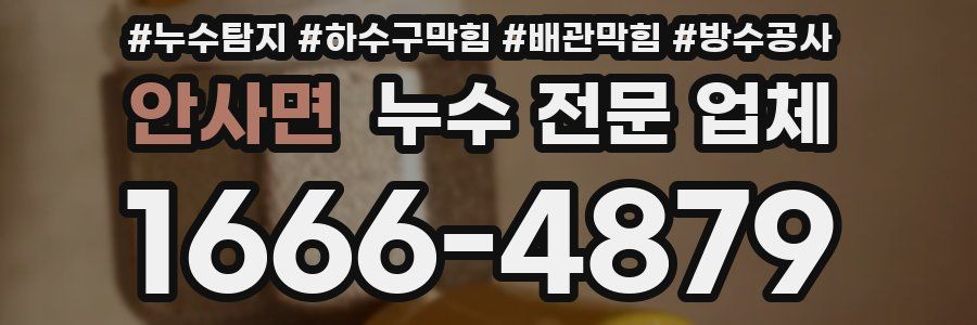 안사면 누수 전문 업체