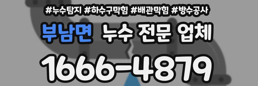 부남면 누수 전문 업체