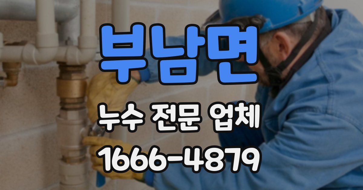 부남면 누수 전문 업체