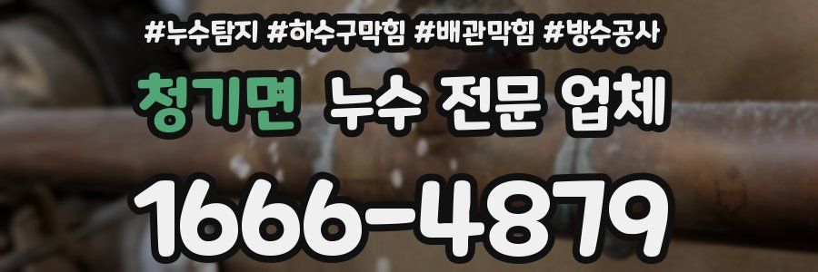 청기면 누수 전문 업체