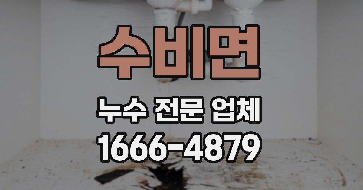 수비면 누수 전문 업체
