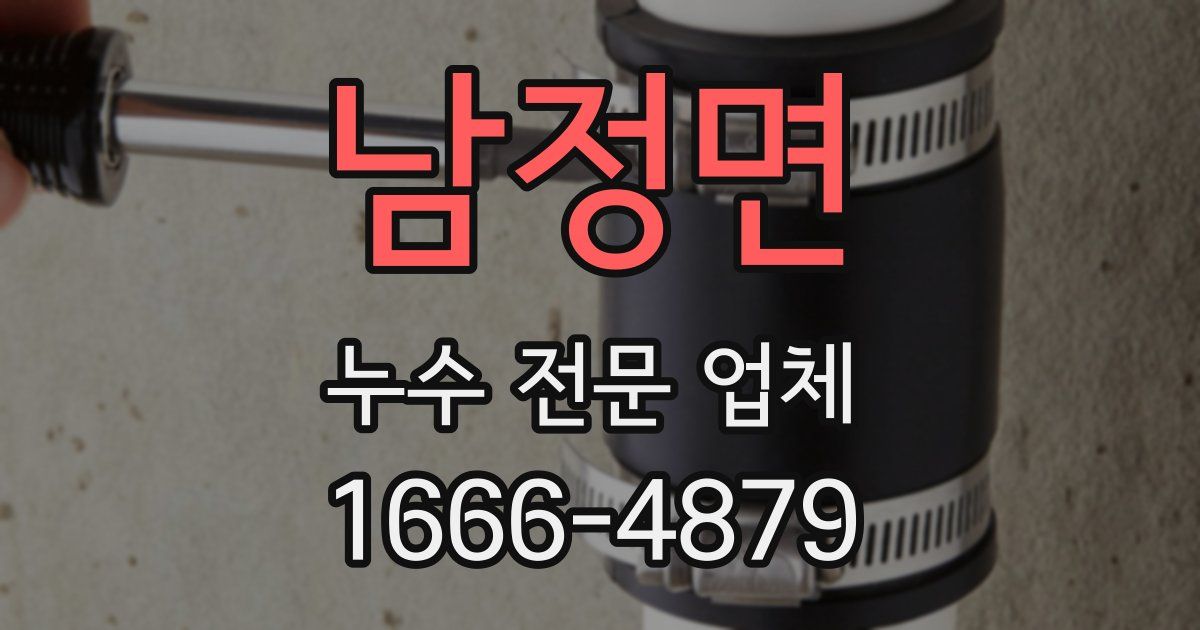 남정면 누수 전문 업체