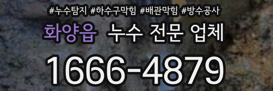 화양읍 누수 전문 업체