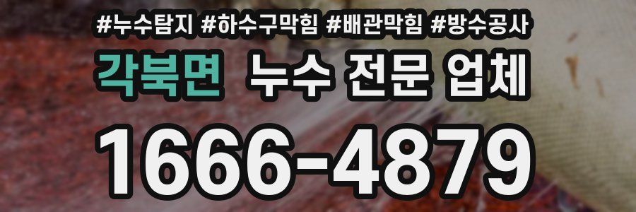 각북면 누수 전문 업체