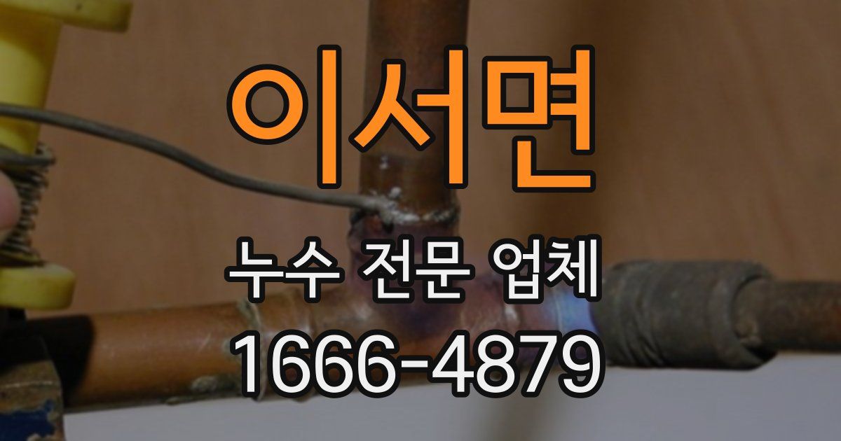 이서면 누수 전문 업체