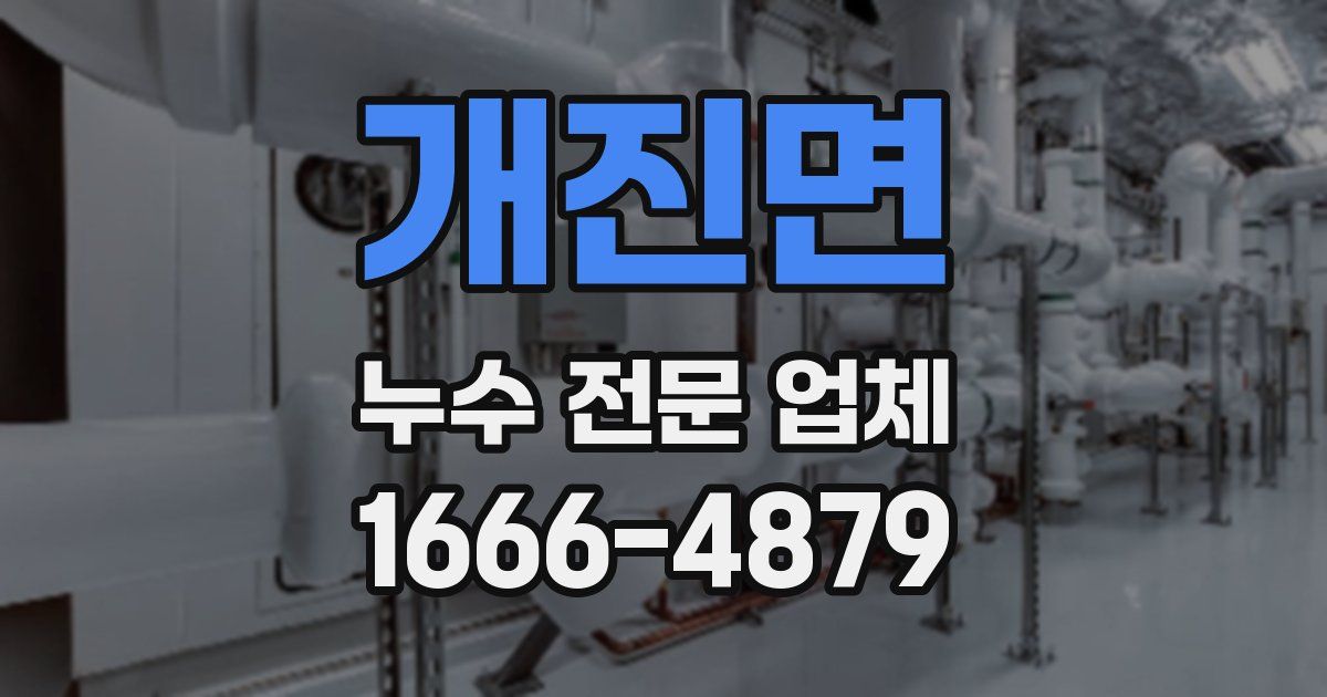 개진면 누수 전문 업체