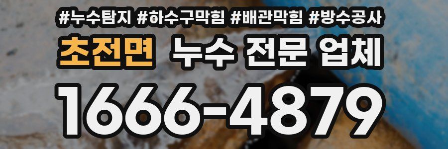 초전면 누수 전문 업체