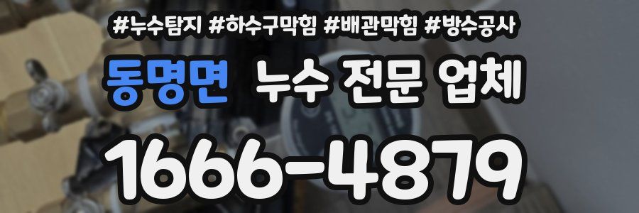 동명면 누수 전문 업체