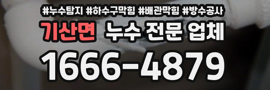 기산면 누수 전문 업체