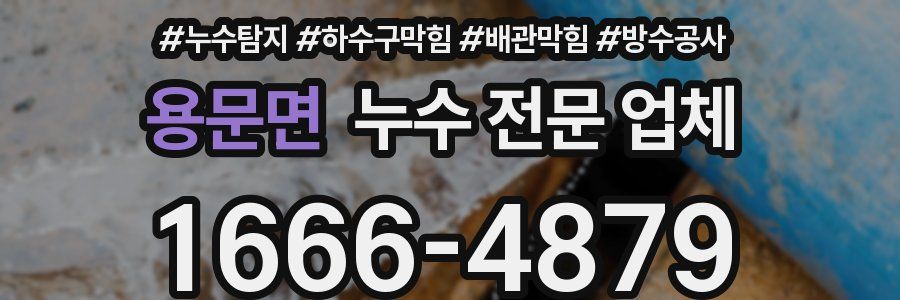 용문면 누수 전문 업체