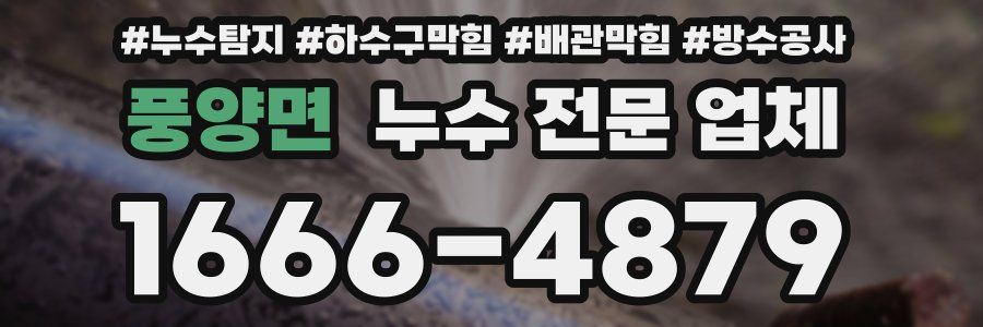 풍양면 누수 전문 업체