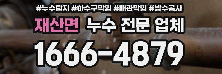 재산면 누수 전문 업체