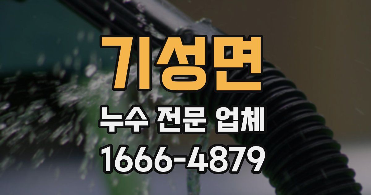 기성면 누수 전문 업체