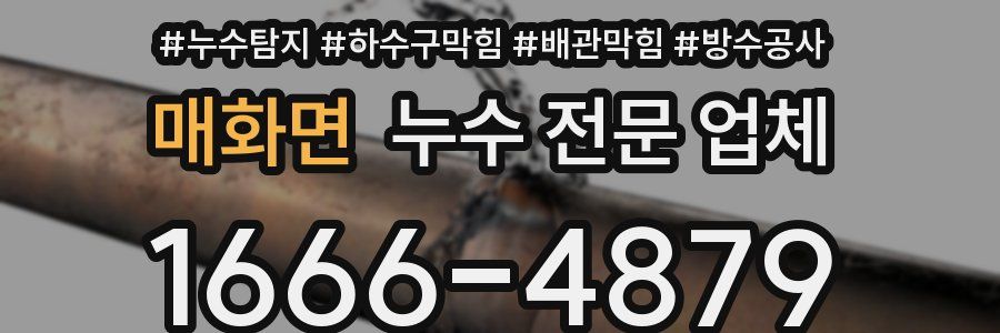 매화면 누수 전문 업체