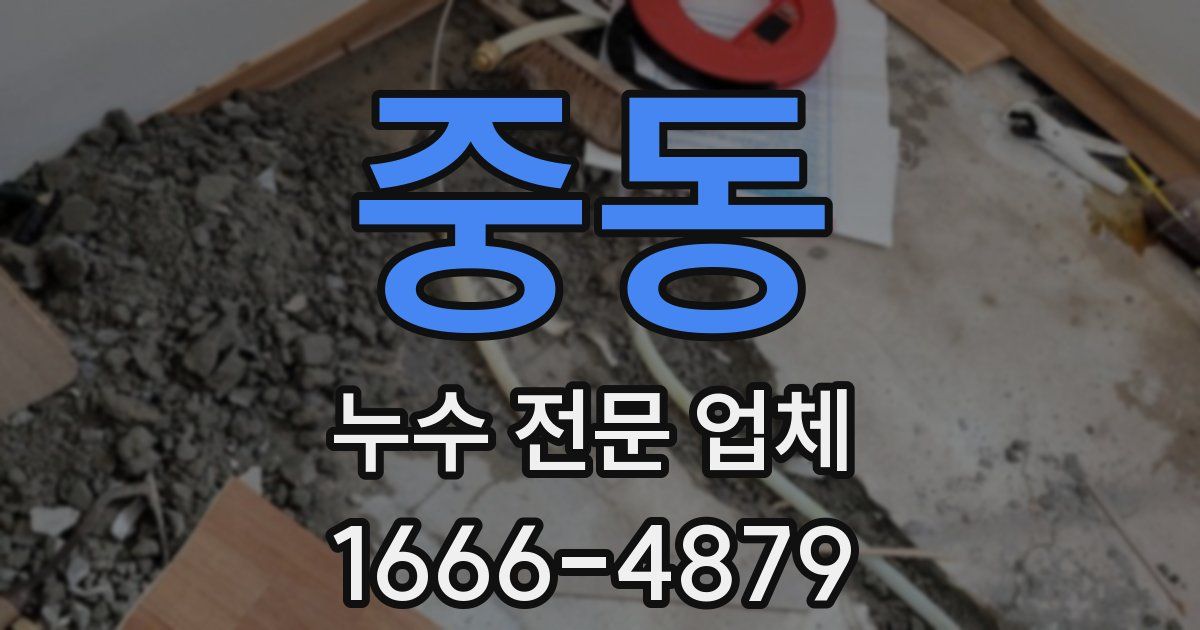 중동 누수 전문 업체
