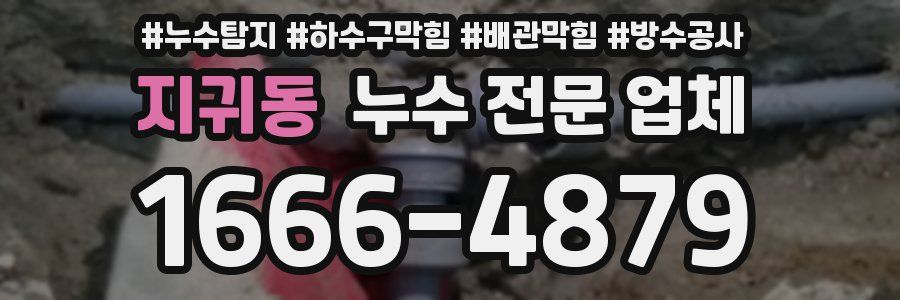 지귀동 누수 전문 업체