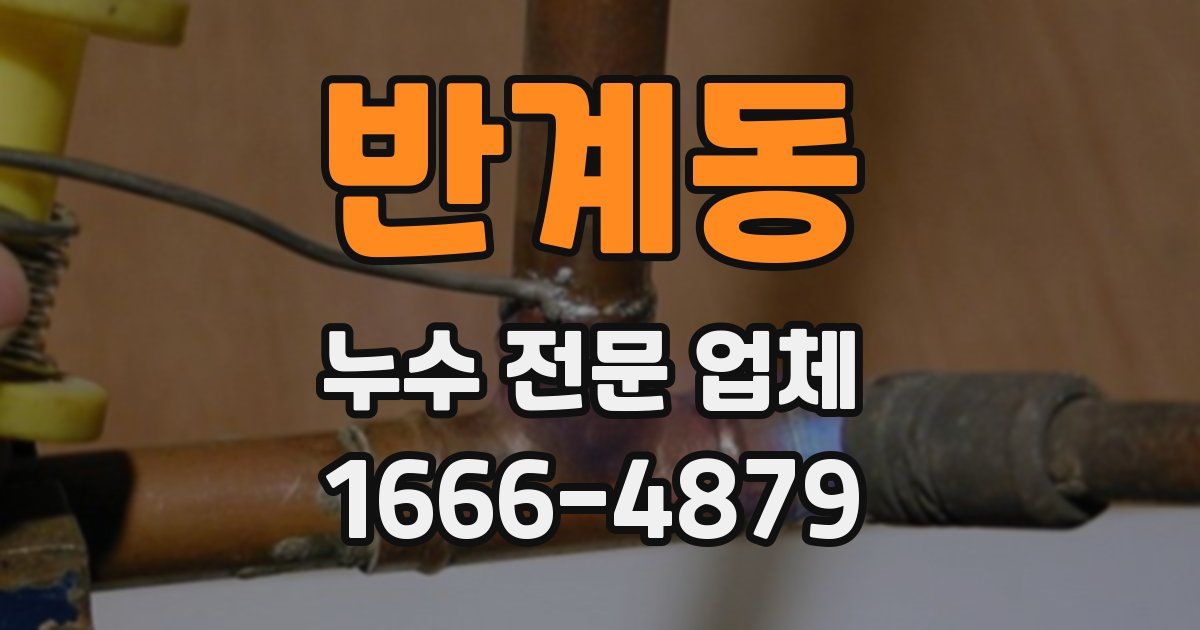 반계동 누수 전문 업체