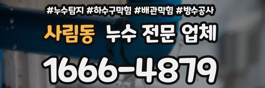 사림동 누수 전문 업체